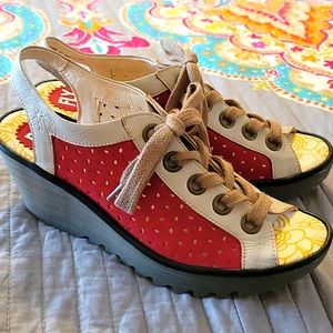 Fly London wedge sandal size 42